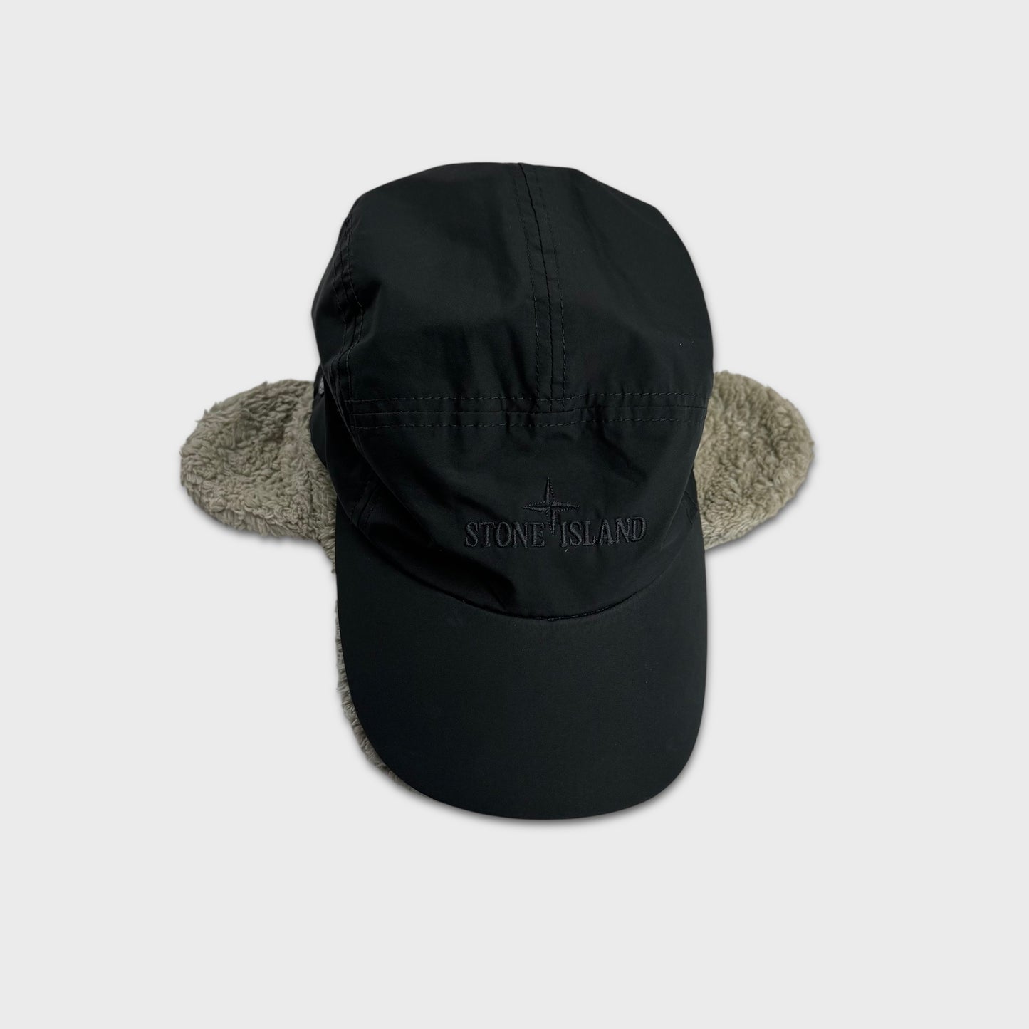 Stone Island 2 in 1 Nylon & Fleece Cap M
