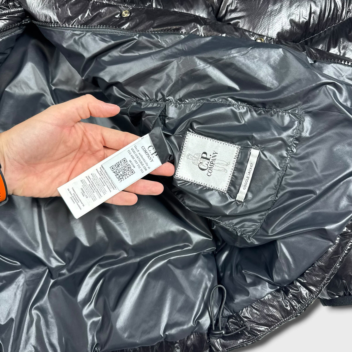 CP Company DD Shell Goggle Hood Puffer Jacket S