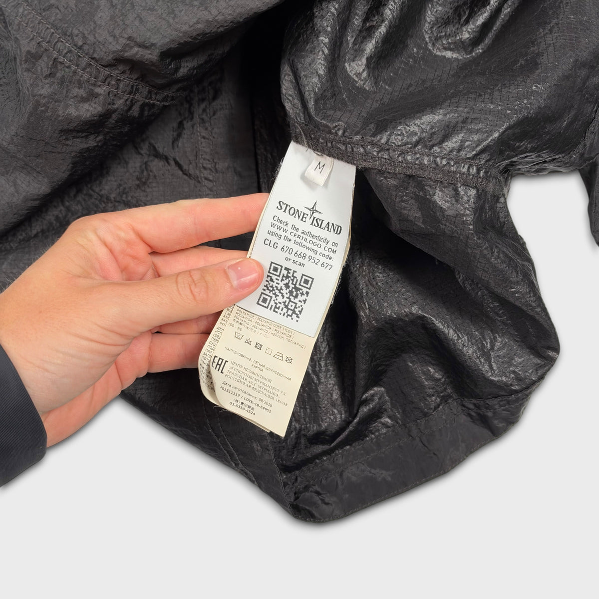 Stone Island Black Nylon Metal Ripstop Overshirt Jacket M