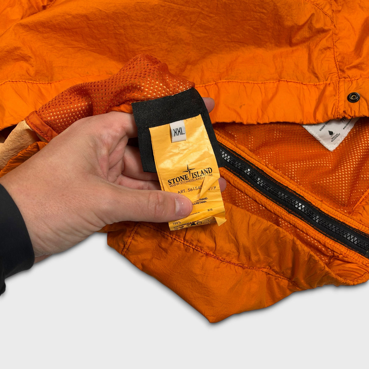 Stone Island Orange Membrana TC Hooded Jacket XXL