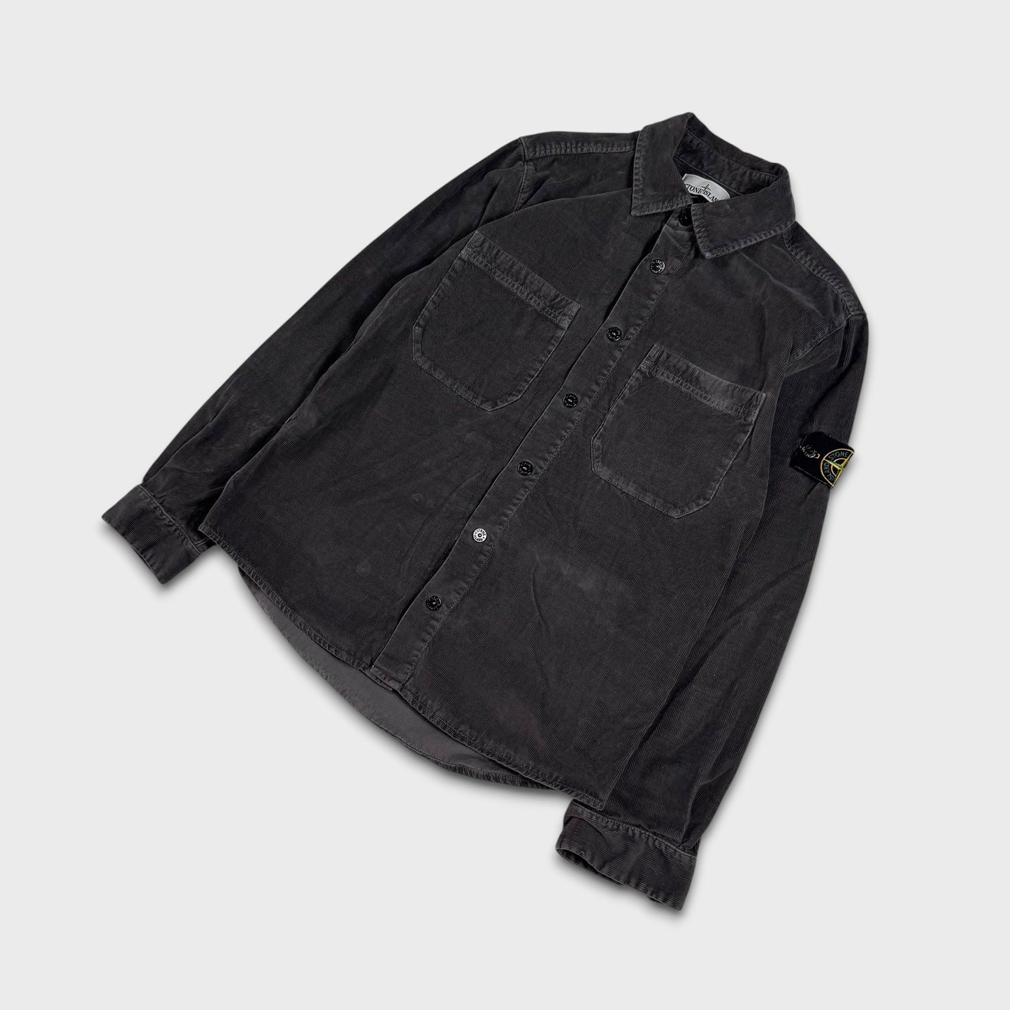 Stone Island Charcoal Corduroy Overshirt M