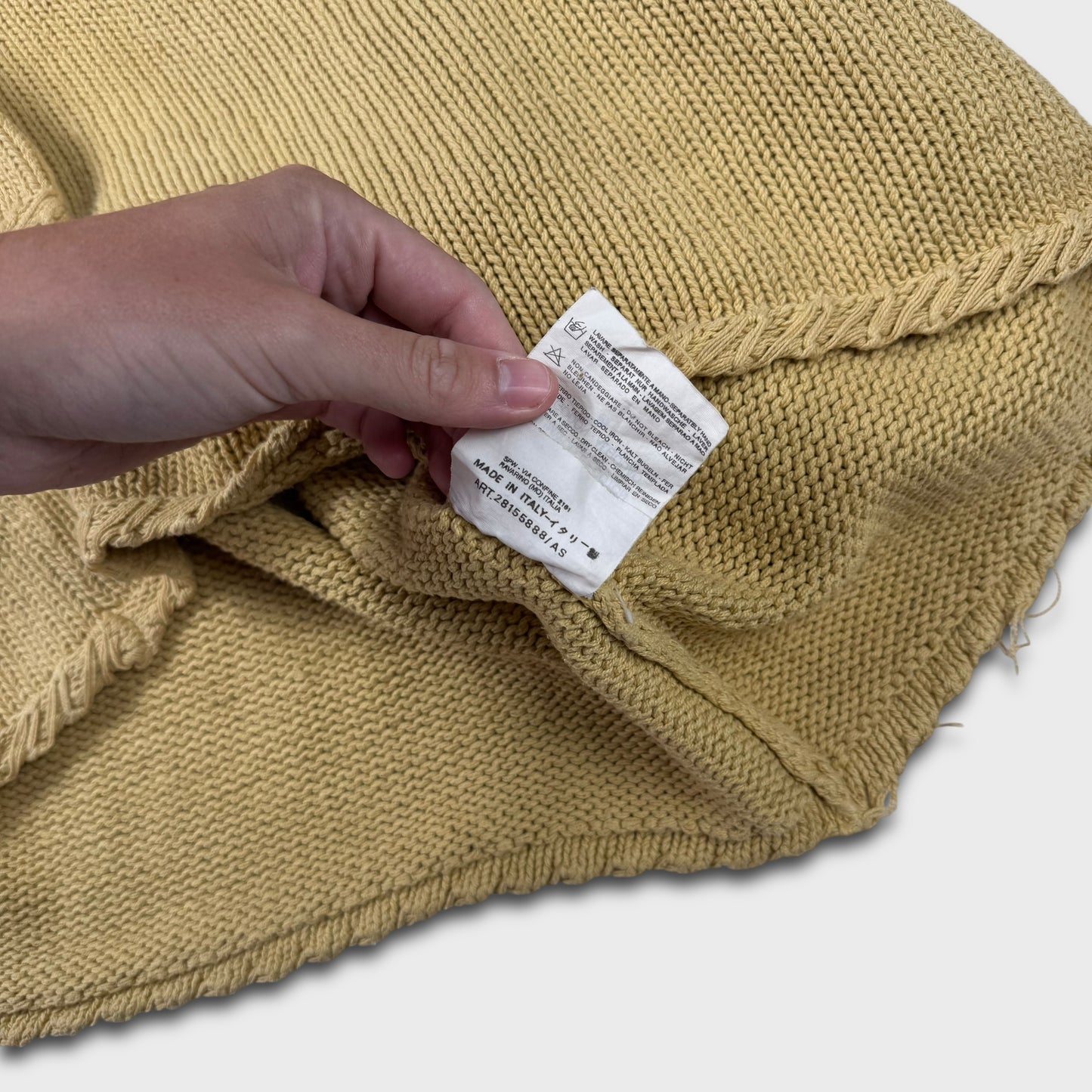 Stone Island ‘98 Yellow Cable Knit XXL