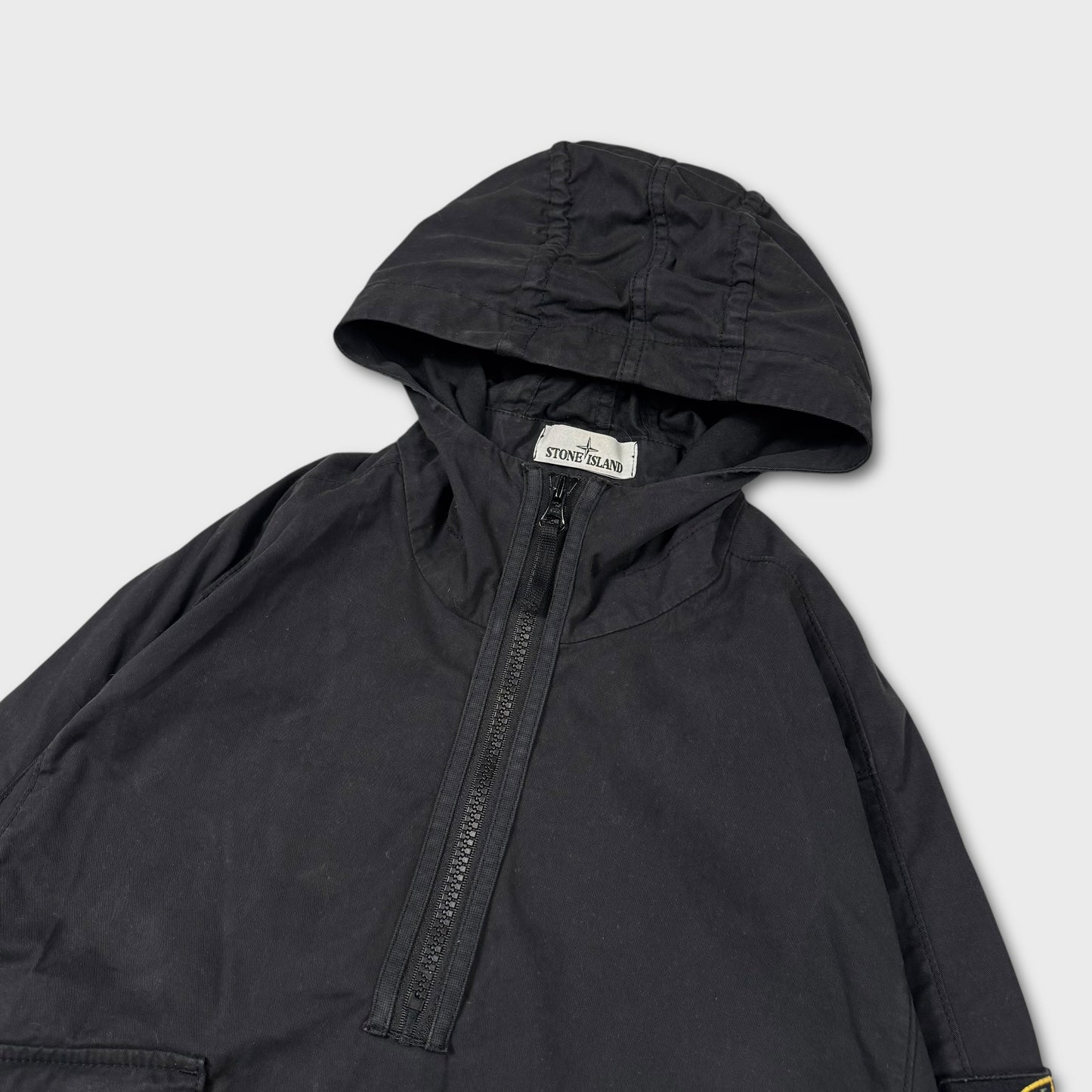 Stone Island Black Pullover Smock Jacket S