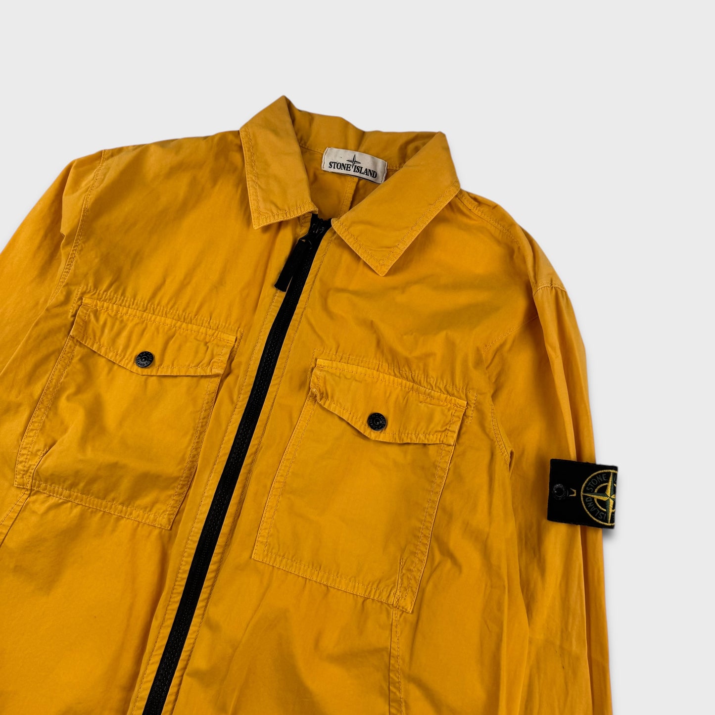 Stone Island Mustard Full Zip Overshirt M