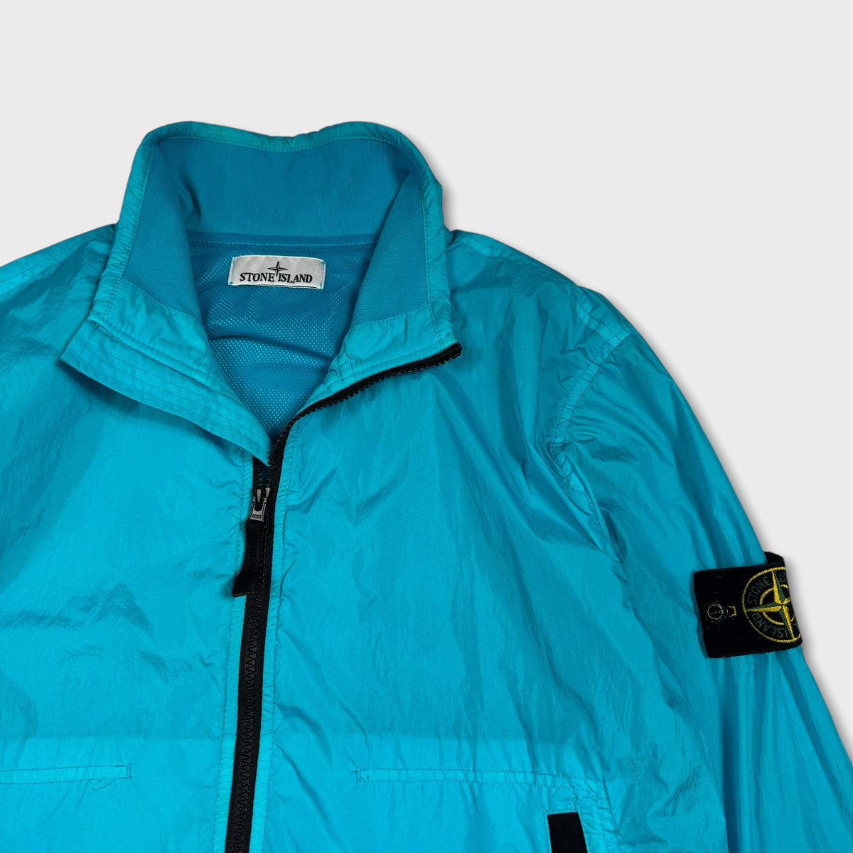 Stone Island Aqua Garment Dyed Crinkle Reps NY Jacket M