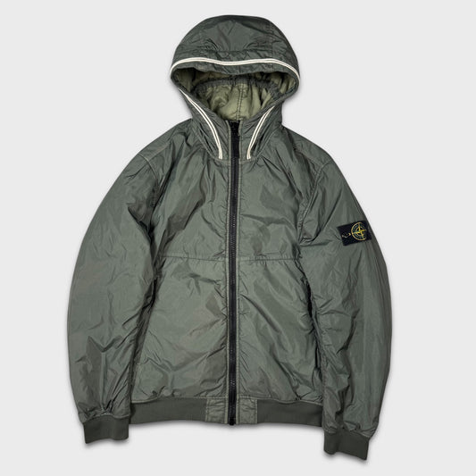 Stone Island Olive Green Crinkle Reps-NY Primaloft Puffer Jacket L