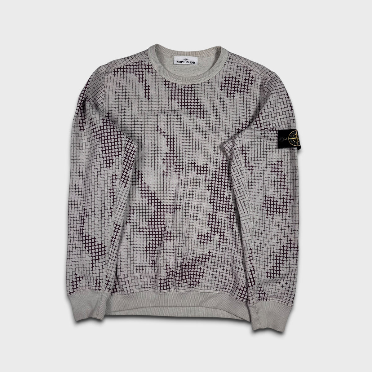 Stone Island Grid Camo Crewneck M