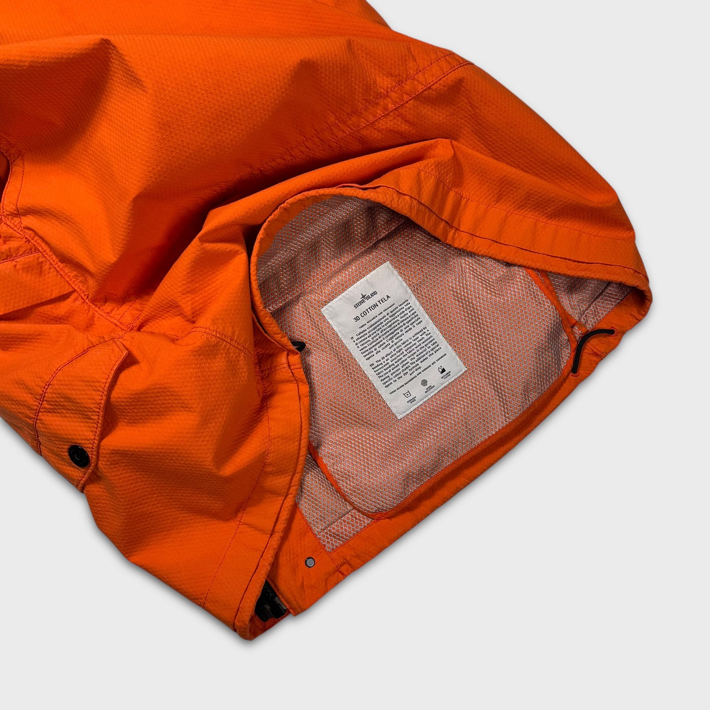 Stone Island Orange 3D Cotton Tela Multipocket Jacket XXL