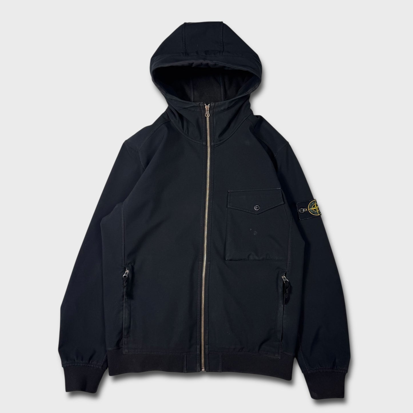 Stone Island Black Soft Shell Jacket L