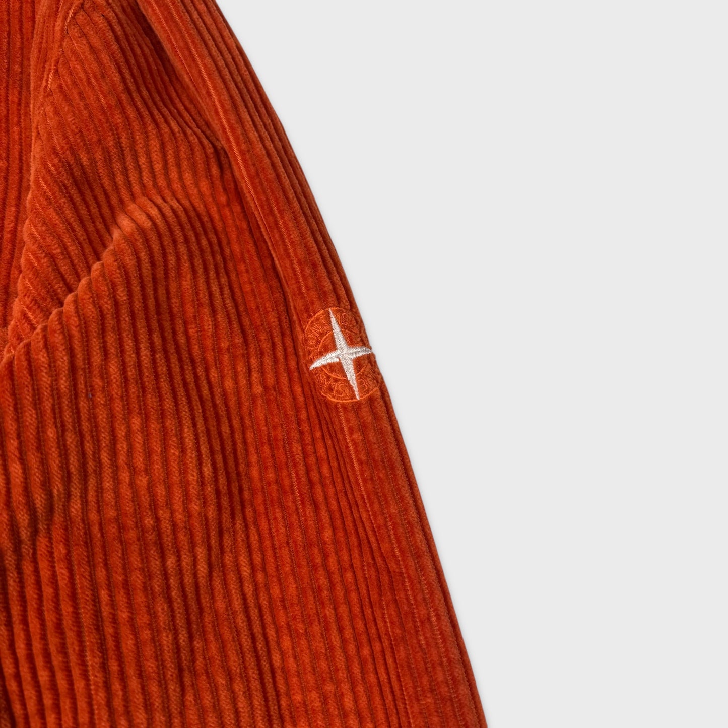Stone Island Orange Corduroy Overshirt L