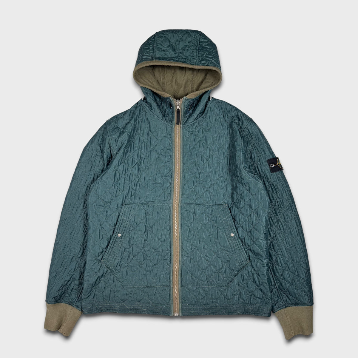 Stone Island 2010 Reversible Emerald Green Quilted Jacket XXL