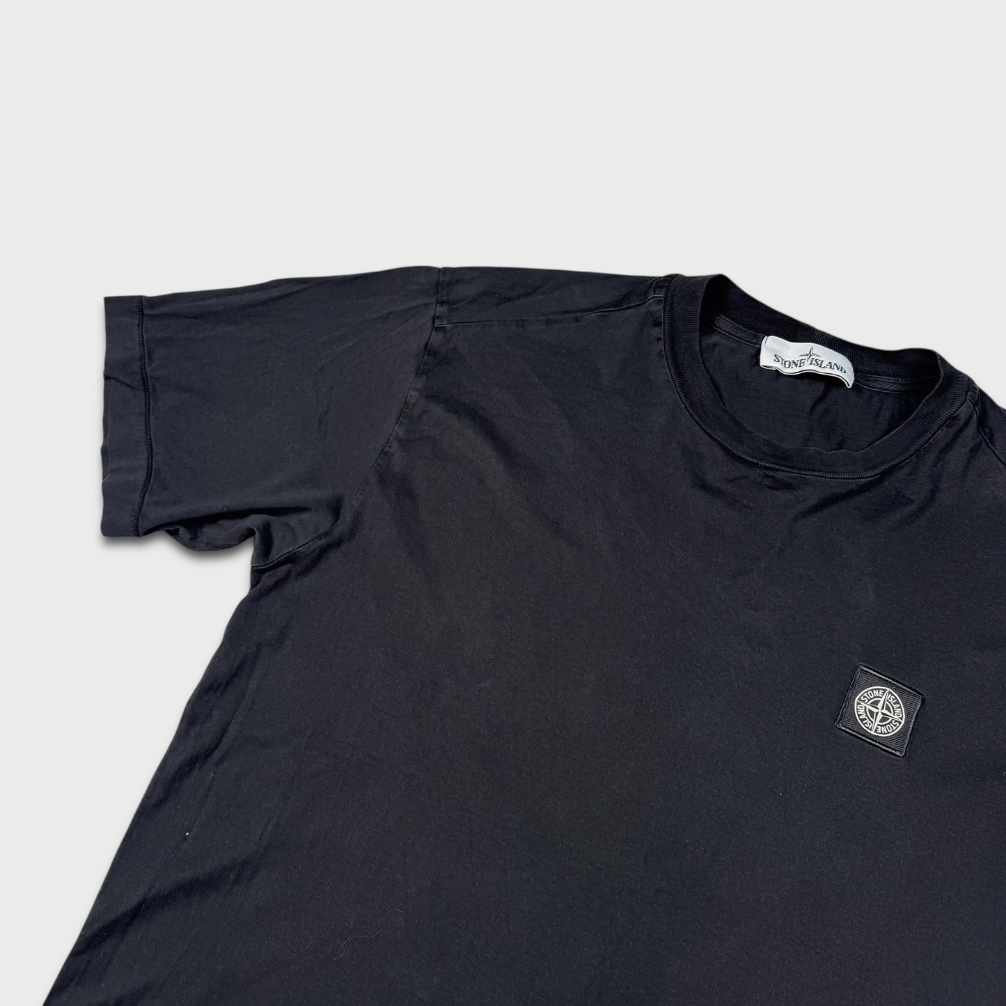 Stone Island Black Compass Logo T-Shirt M