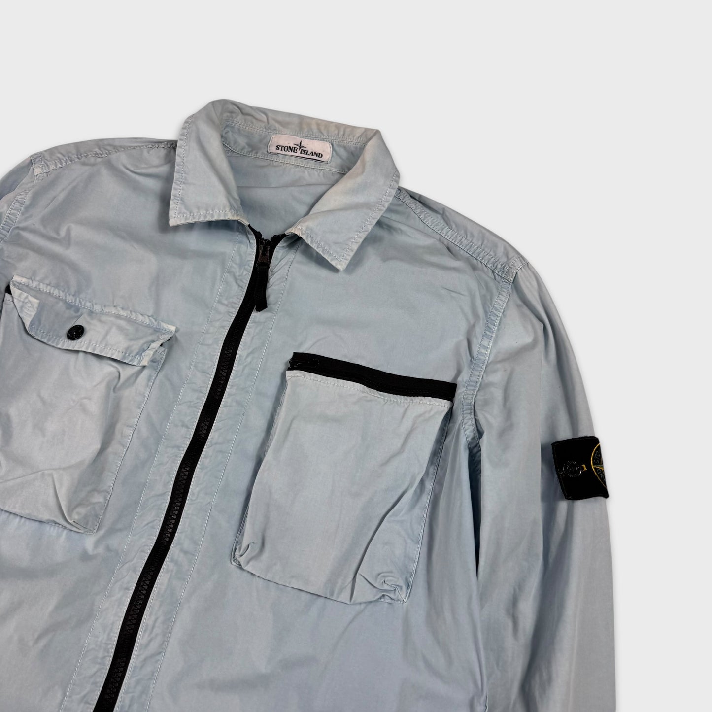 Stone Island Baby Blue Zip Overshirt XL