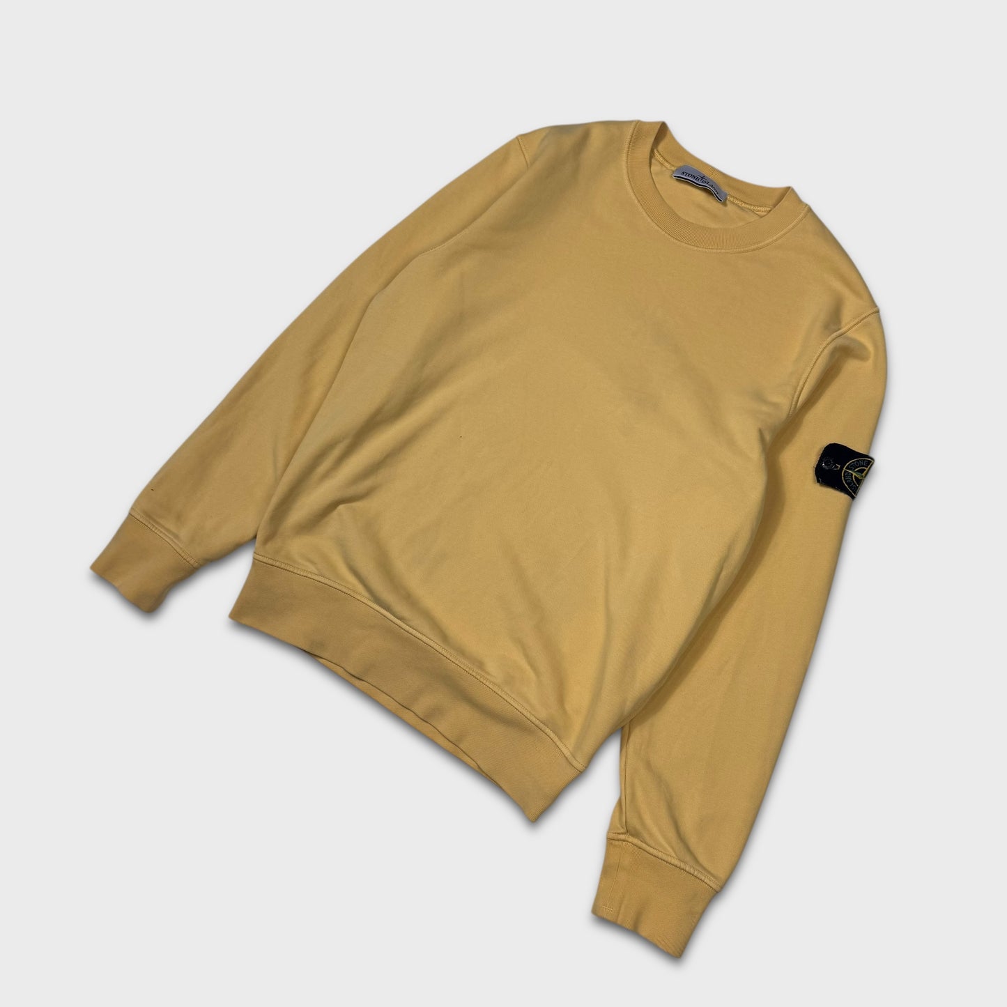 Stone Island Yellow Crewneck Sweatshirt S