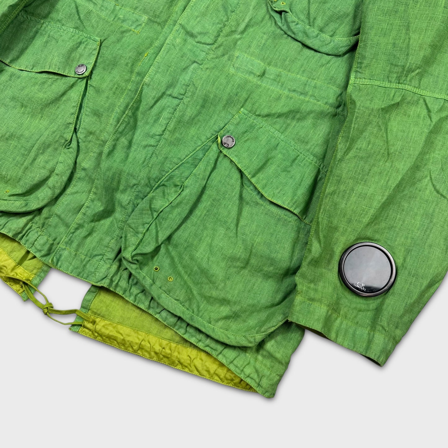 CP Company Green Lino Flax Explorer Goggle Watchviewer Jacket XL