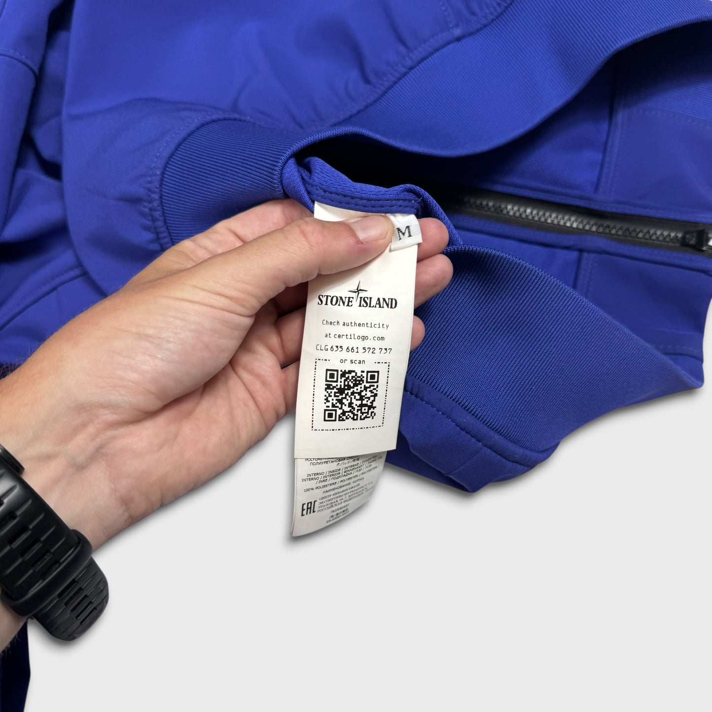 Stone Island Royal Blue Soft Shell Jacket M