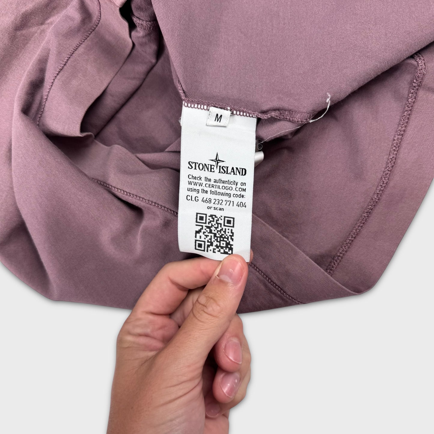 Stone Island Pink Compass Logo T-Shirt M