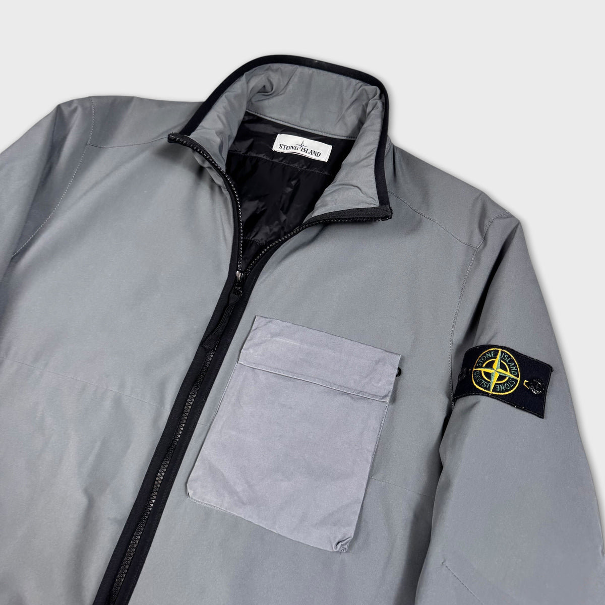 Stone Island Grey Primaloft Technology Soft Shell Jacket L