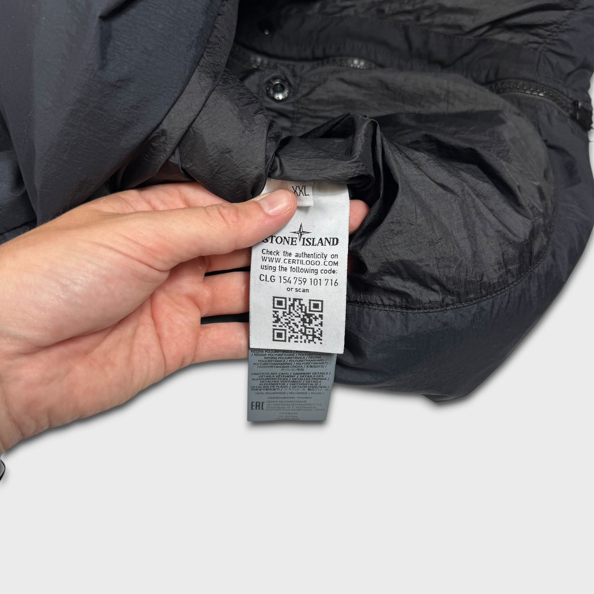 Stone Island Garment Dyed Crinkle Reps NY Down Puffer Jacket XXL