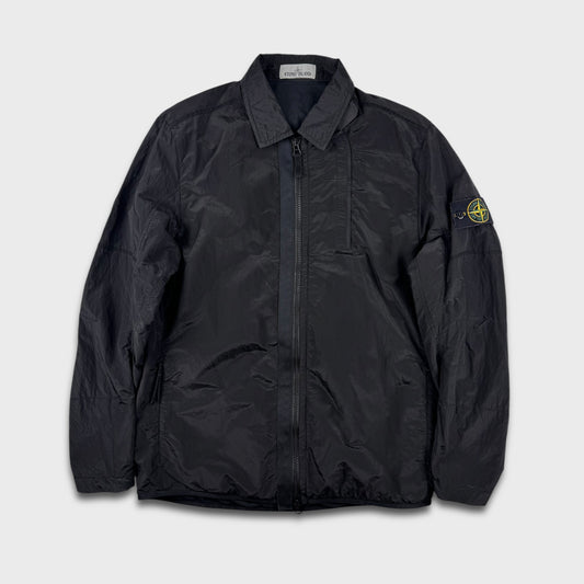 Stone Island Black Lined Nylon Metal Overshirt L