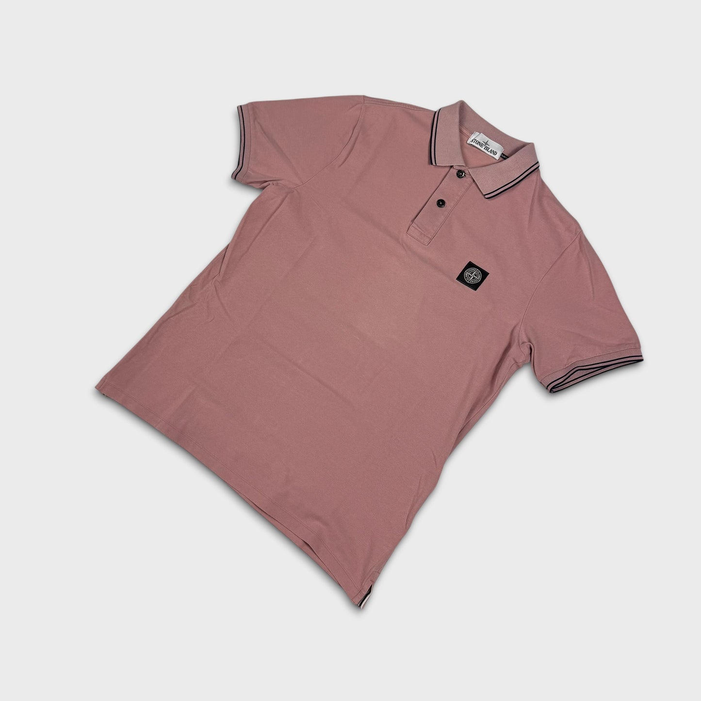 Stone Island Pink Polo Shirt L