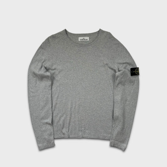 Stone Island Grey Thin Knit Jumper L