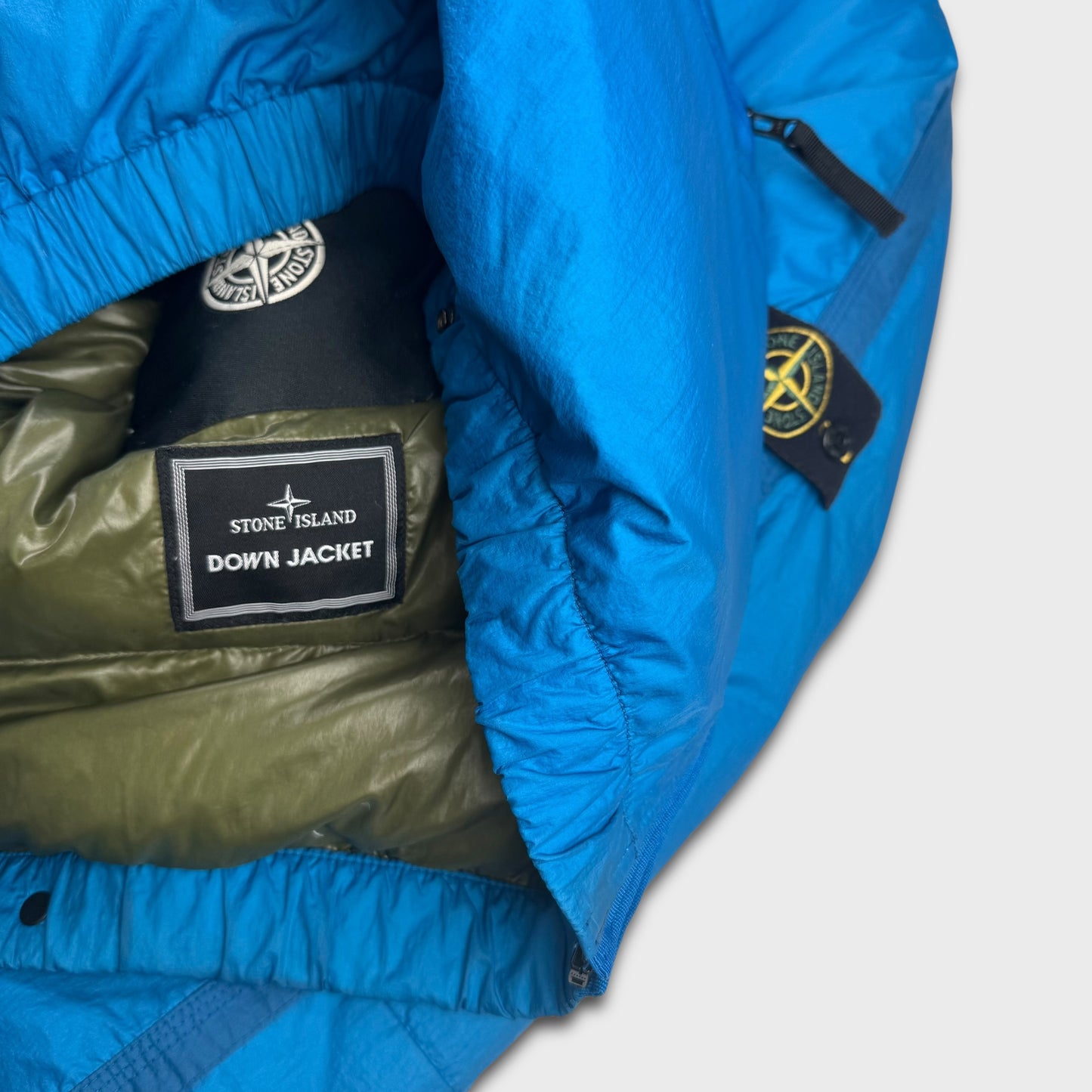 Stone Island Blue Goose Down Puffer Jacket L