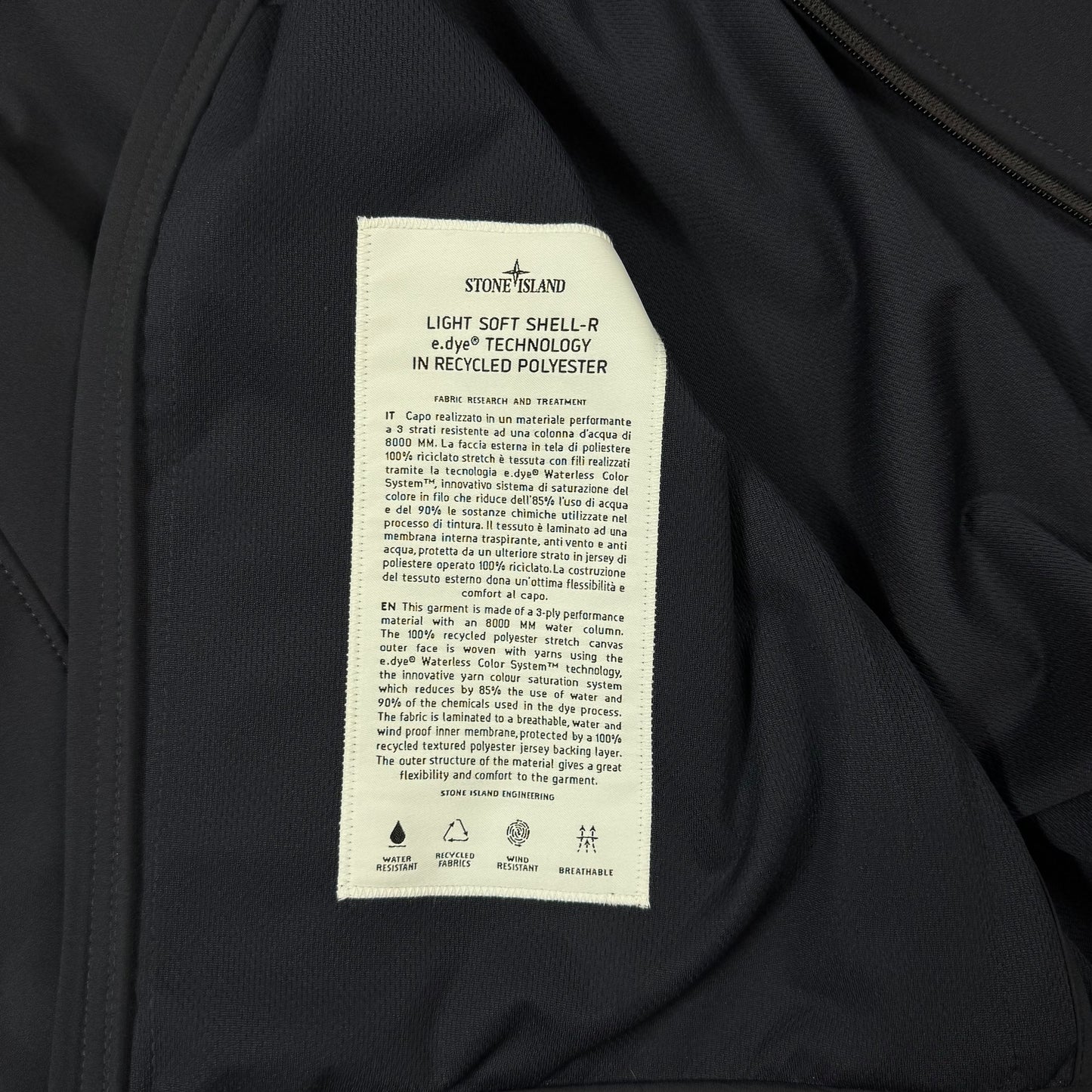 Stone Island Navy Light Soft Shell-R Jacket BNWT XXL