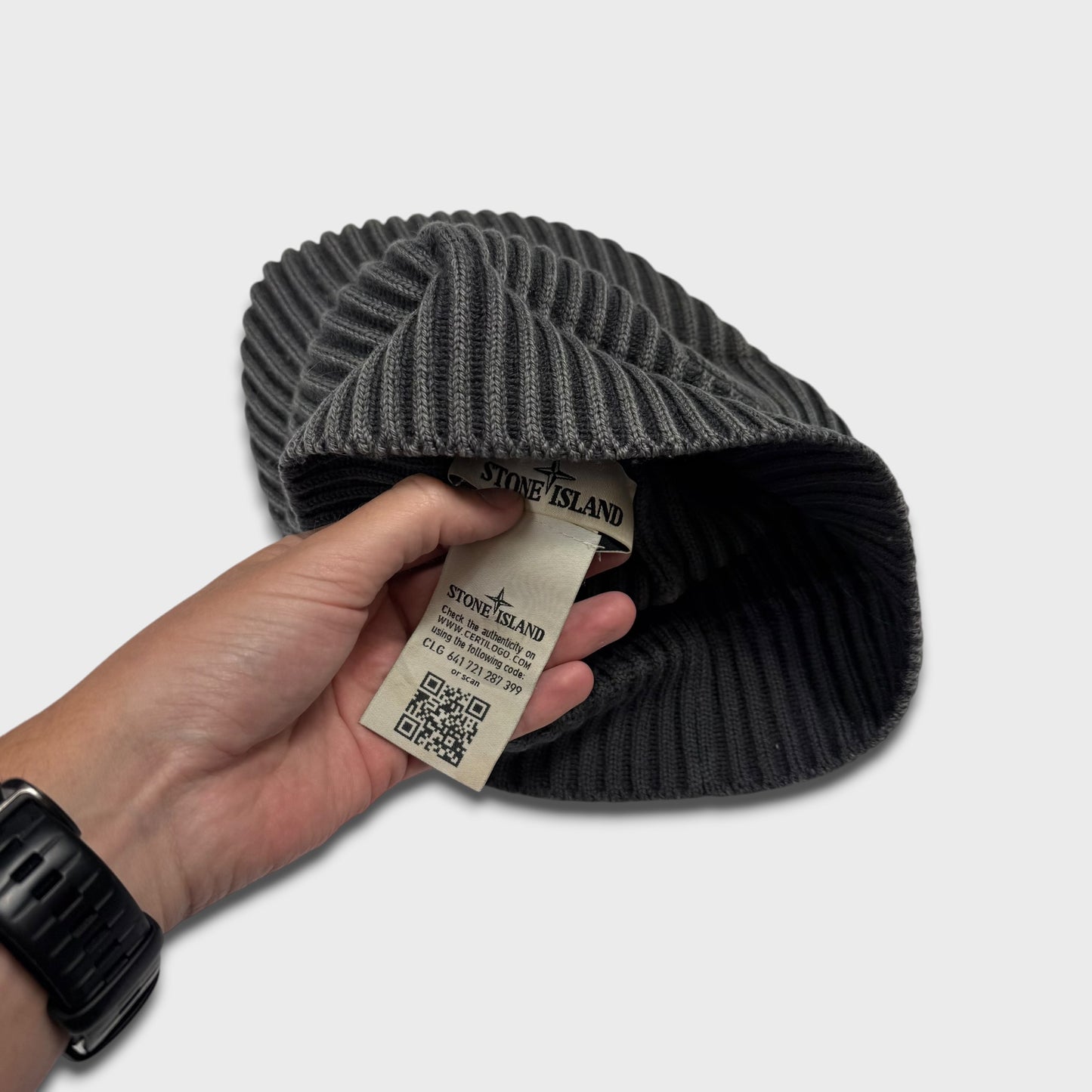 Stone Island Two-Tone Ribbed Beanie