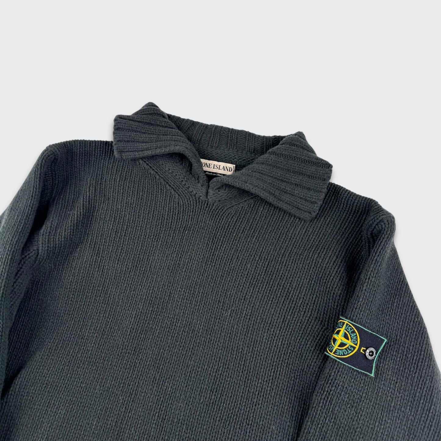 Stone Island 1998 Green Edge Knit M