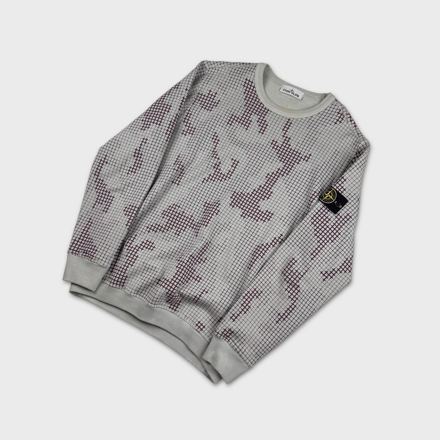 Stone Island Grid Camo Crewneck XL