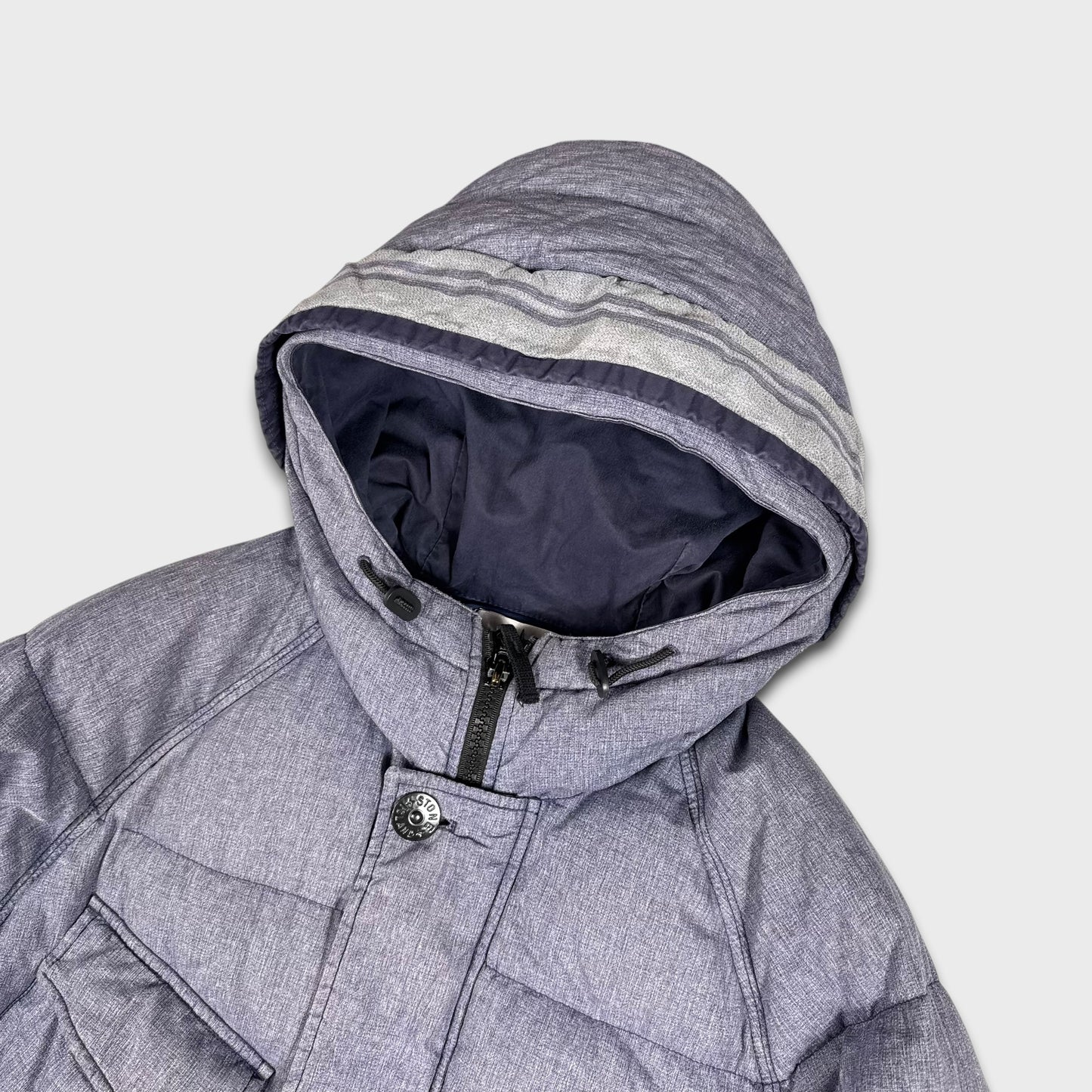 Stone Island Mixed Fibre Watro Tela Down Parka Jacket L