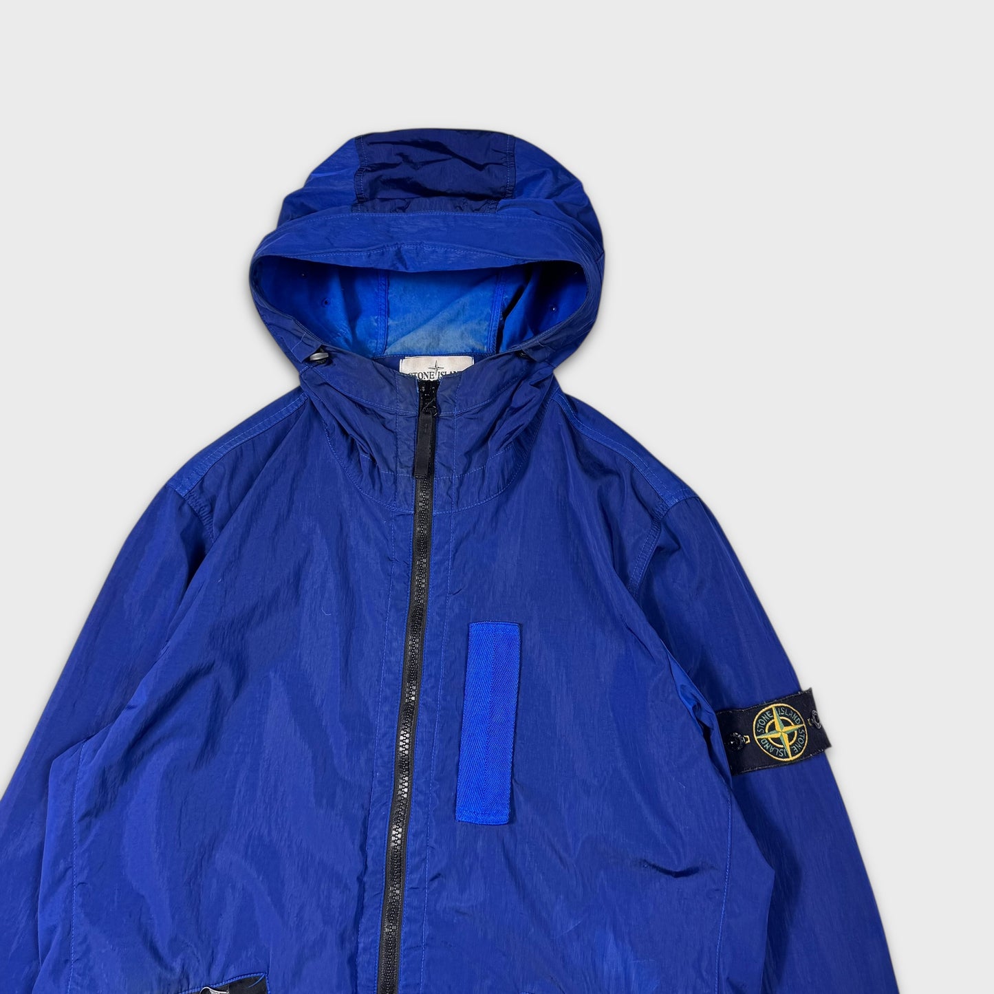 Stone Island Royal Blue Nylon Metal Flock Jacket L