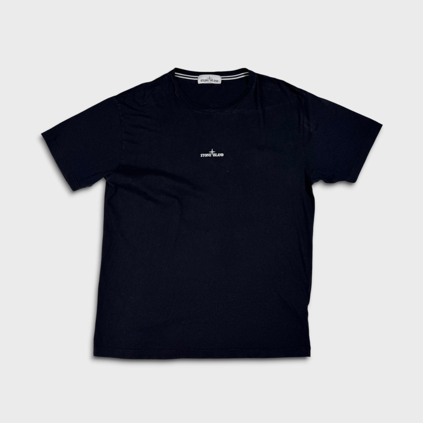 Stone Island Black Graphic Logo T-Shirt XL