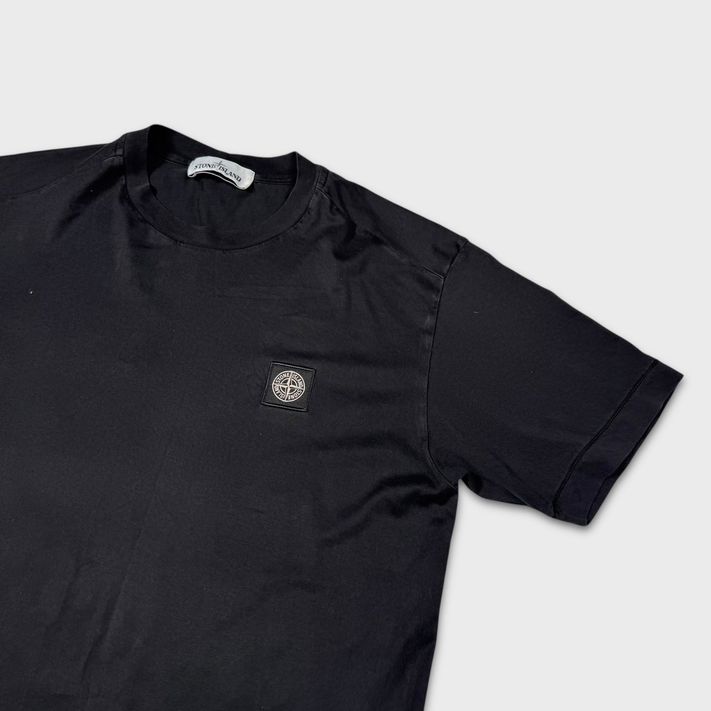 Stone Island Black Compass Logo T-Shirt M