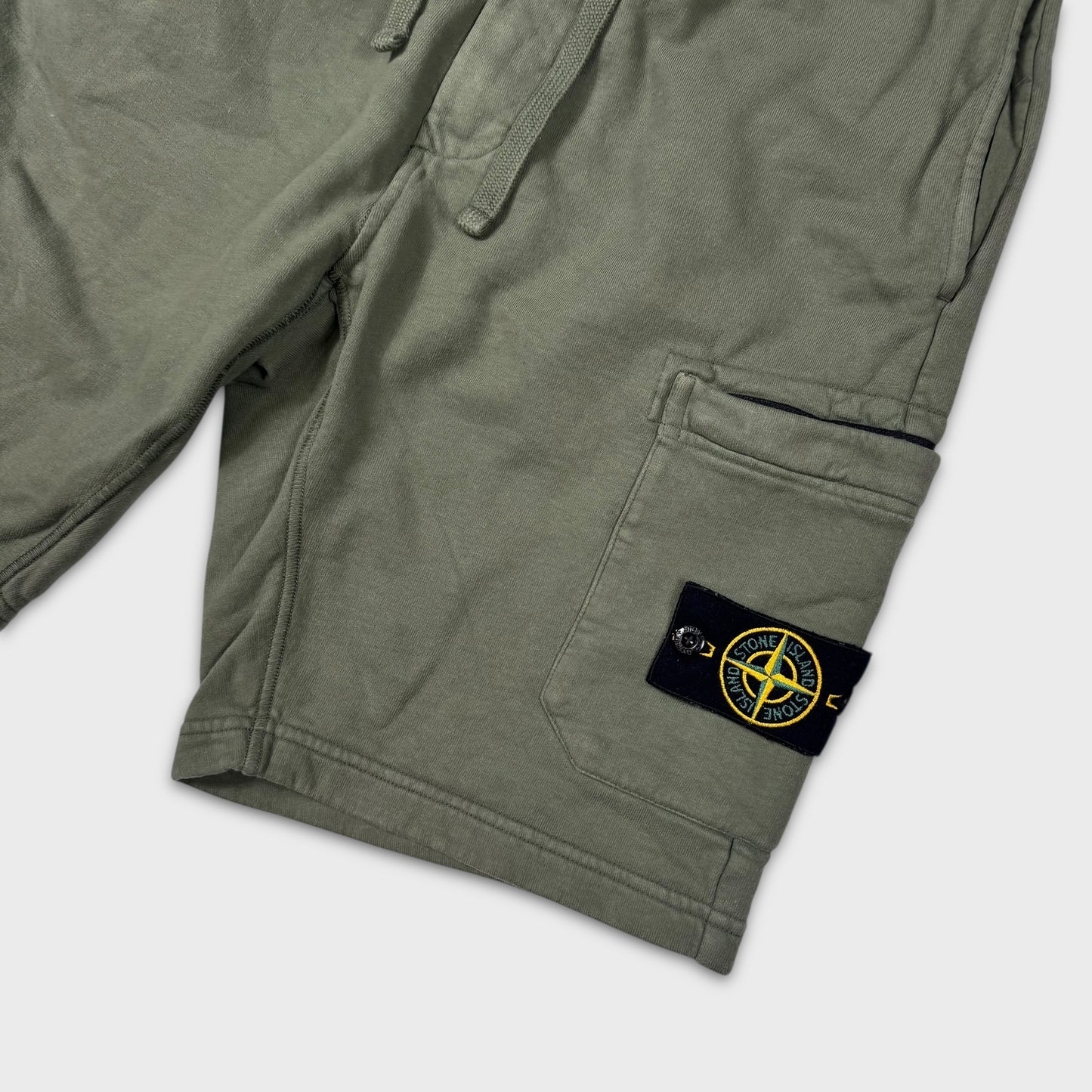 Stone Island Olive Cotton Shorts M