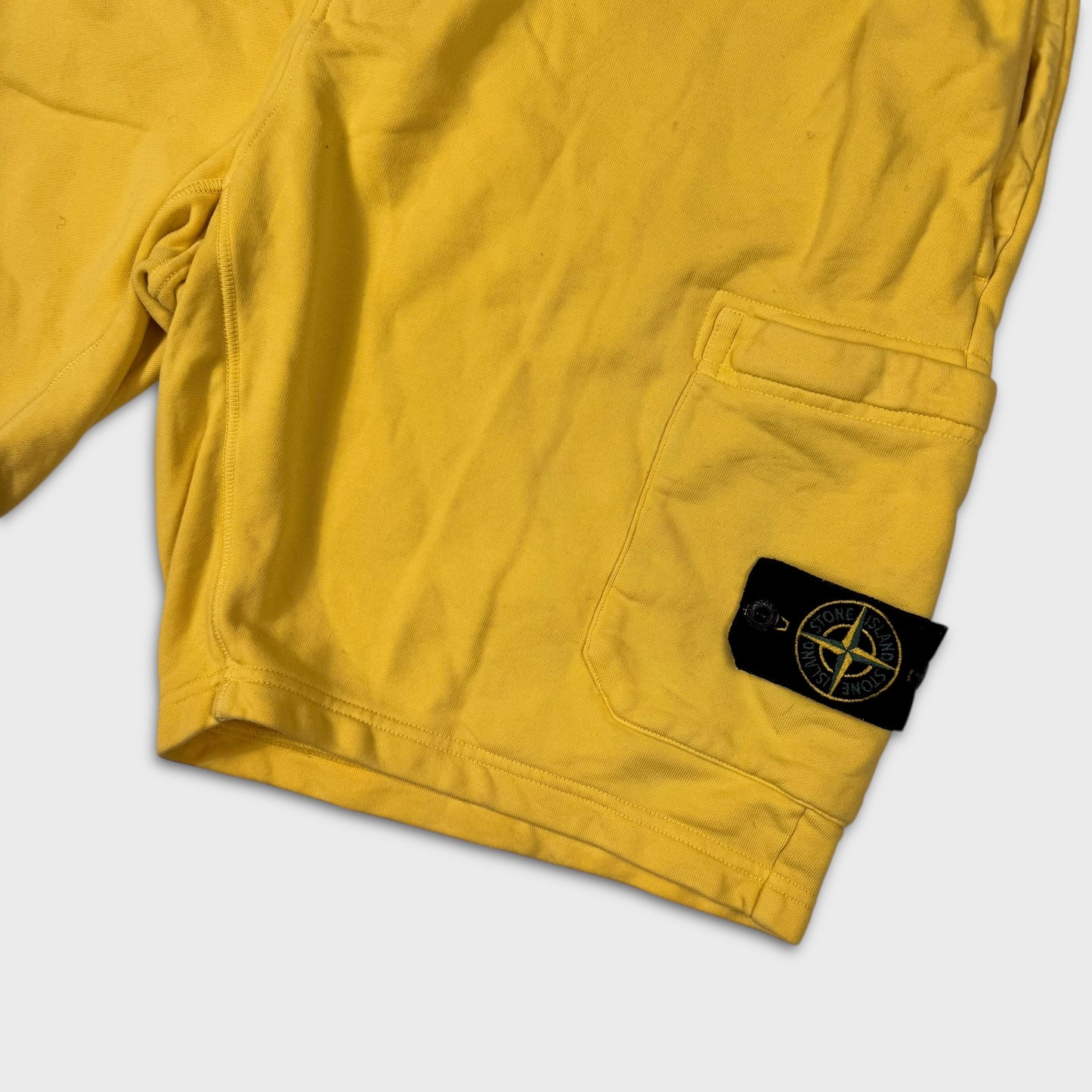 Stone Island Yellow Cotton Shorts XXL