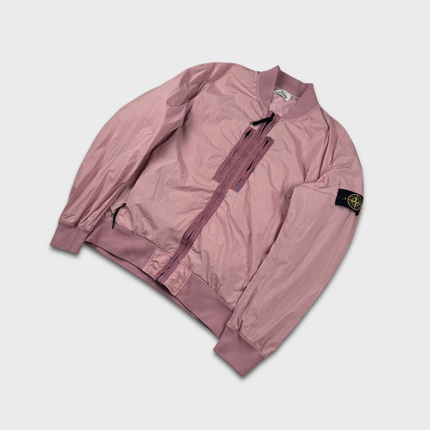 Stone Island Pink Garment Dyed Crinkle Reps Jacket XXL