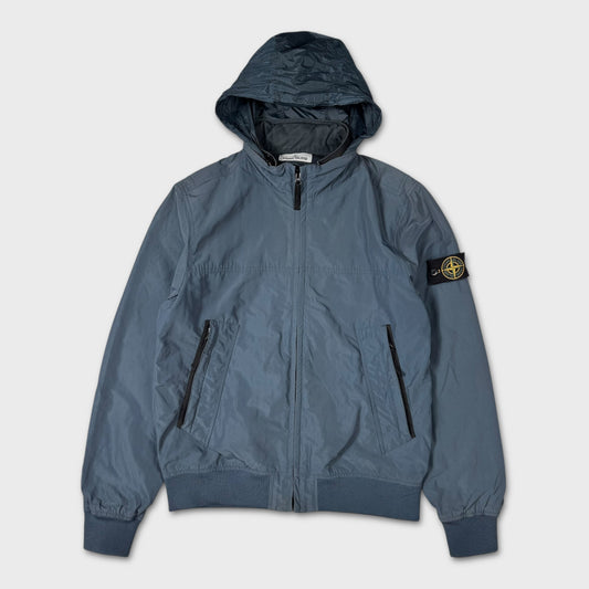 Stone Island Navy Blue Micro Reps Hooded Jacket L