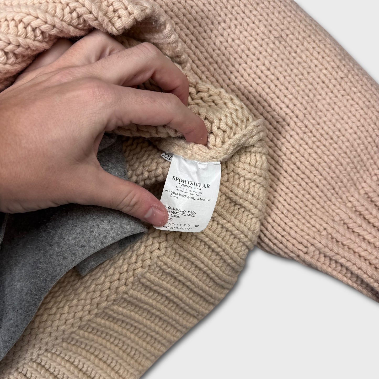 Stone Island AW2003 Heavyweight Dutch Rope Knit Liner Jacket XXL