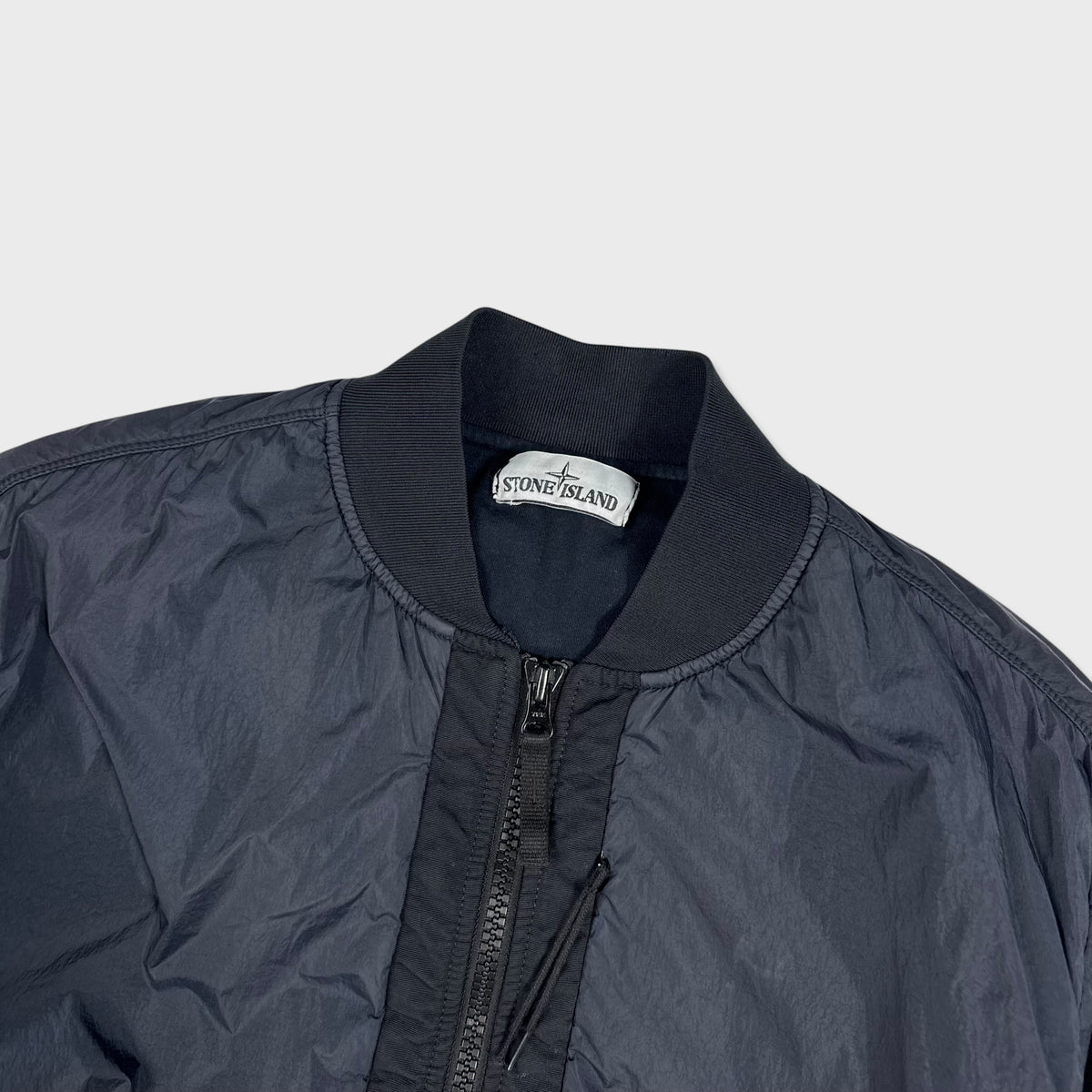 Stone Island Navy Garment Dyed Crinkle Reps NY Bomber Jacket M