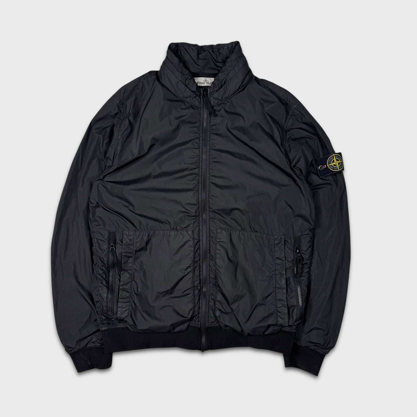 Stone Island Black Crinkle Reps NY Jacket L