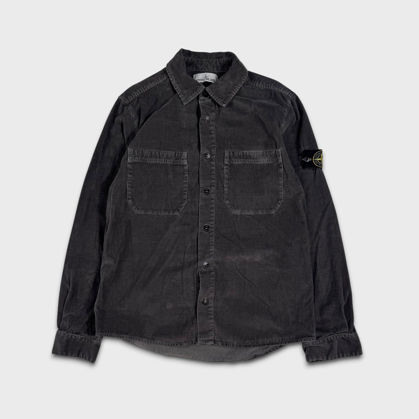 Stone Island Charcoal Corduroy Overshirt M