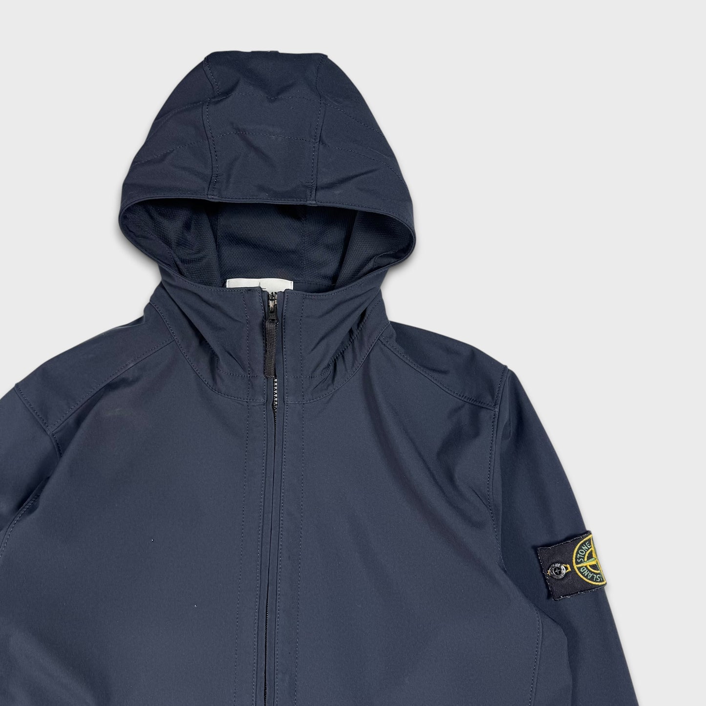 Stone Island Navy Soft Shell-R Jacket L