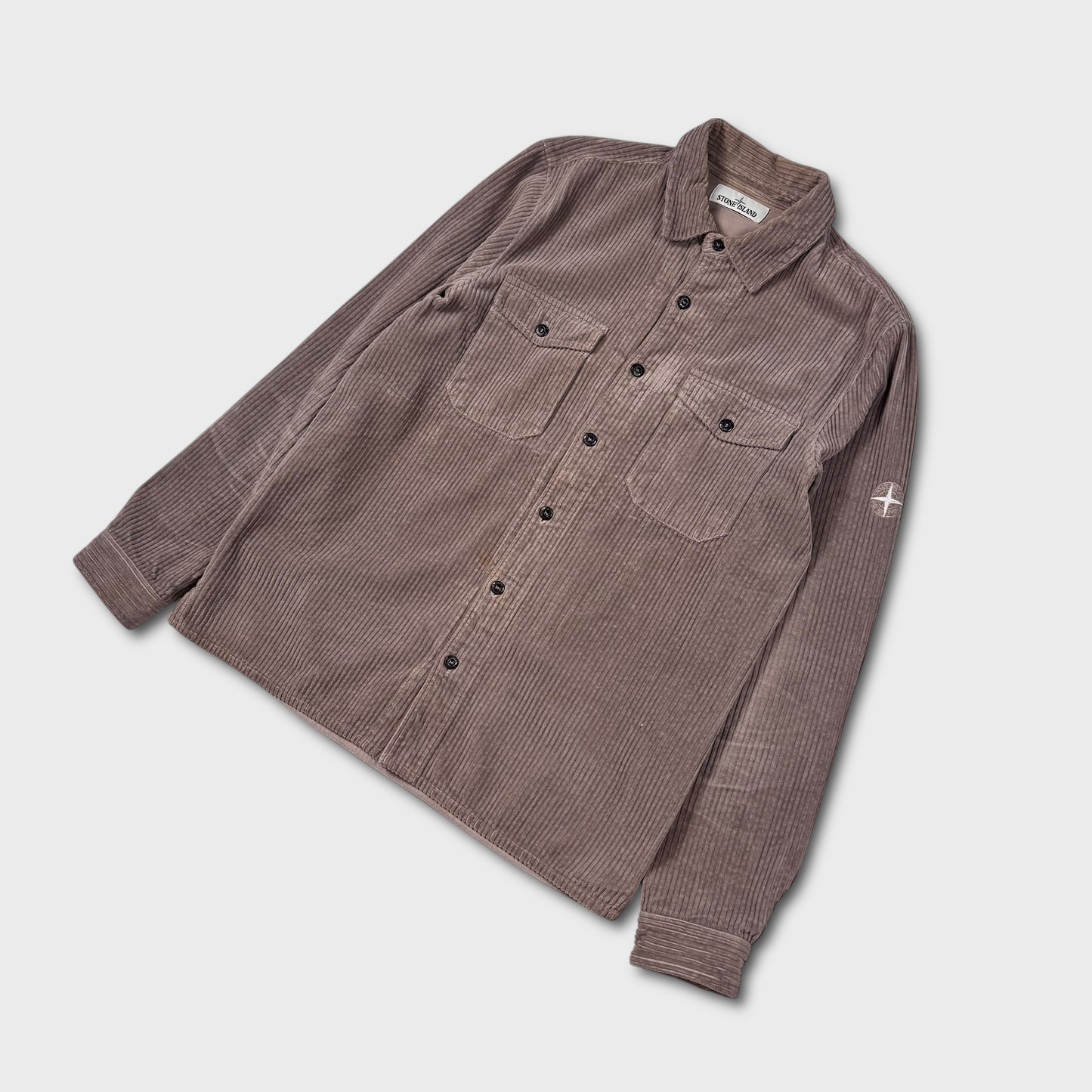 Stone Island Mushroom Grey Cord Overshirt M