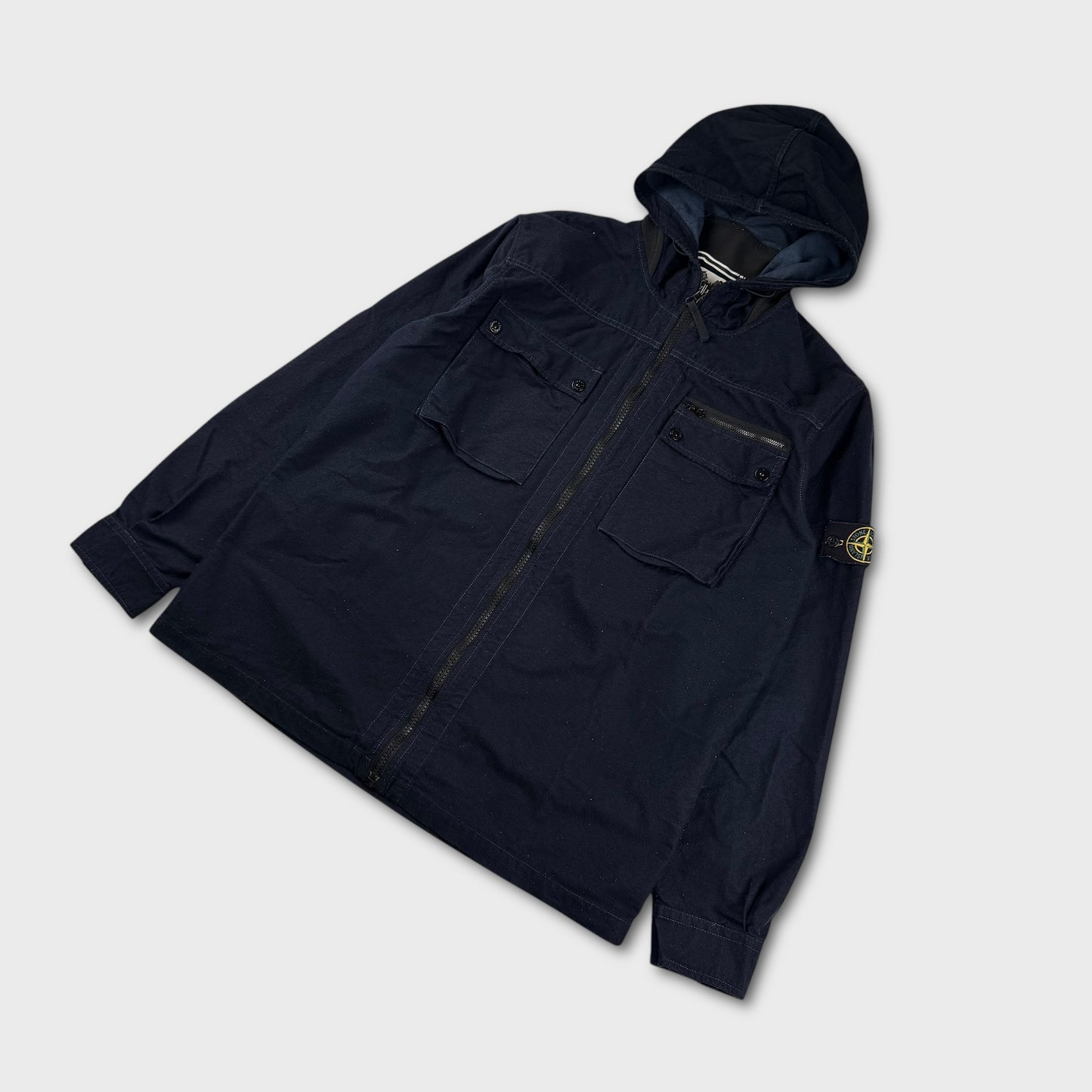 Stone Island Navy Full Zip Soft Touch Jacket XXL