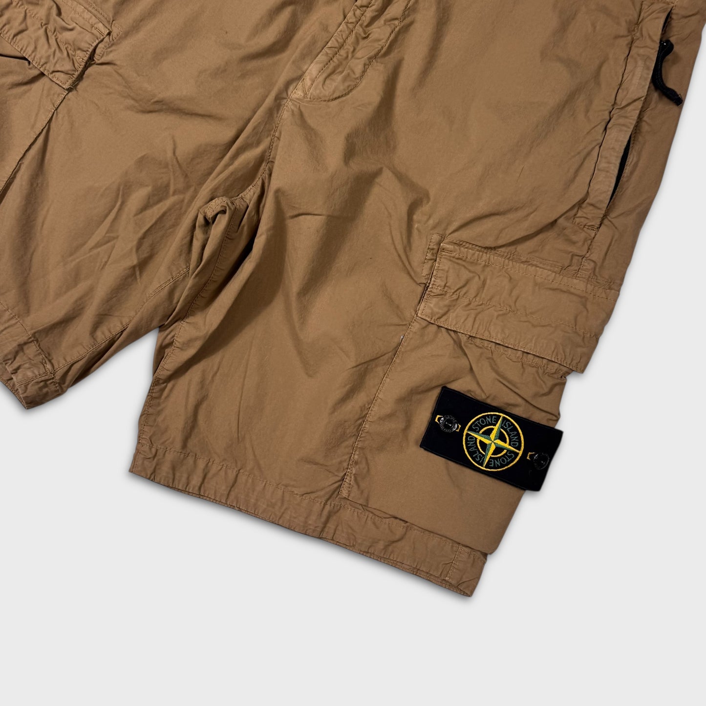 Stone Island Tan Cargo Shorts W33