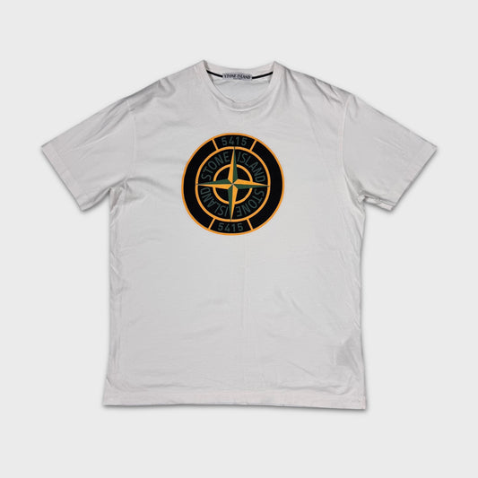 Stone Island White Compass Graphic T-Shirt XL