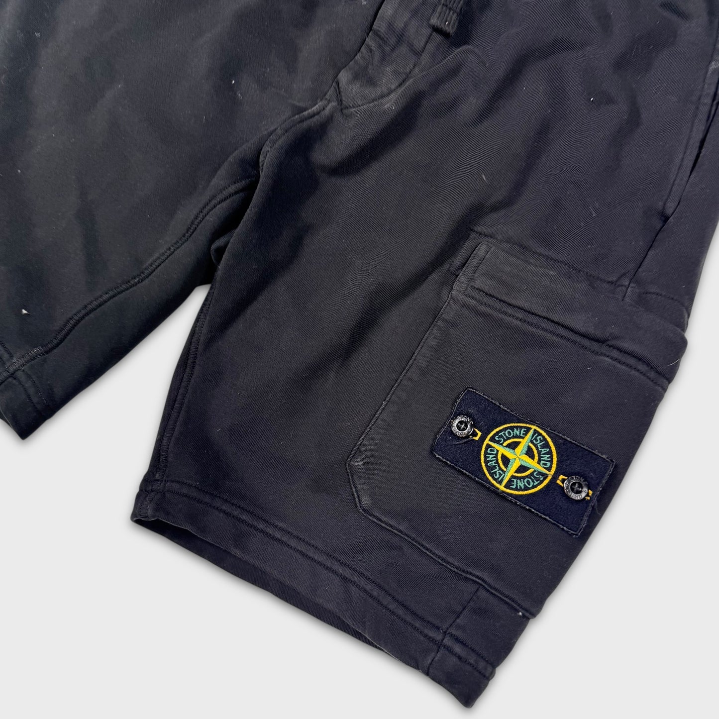 Stone Island Black Cotton Shorts S