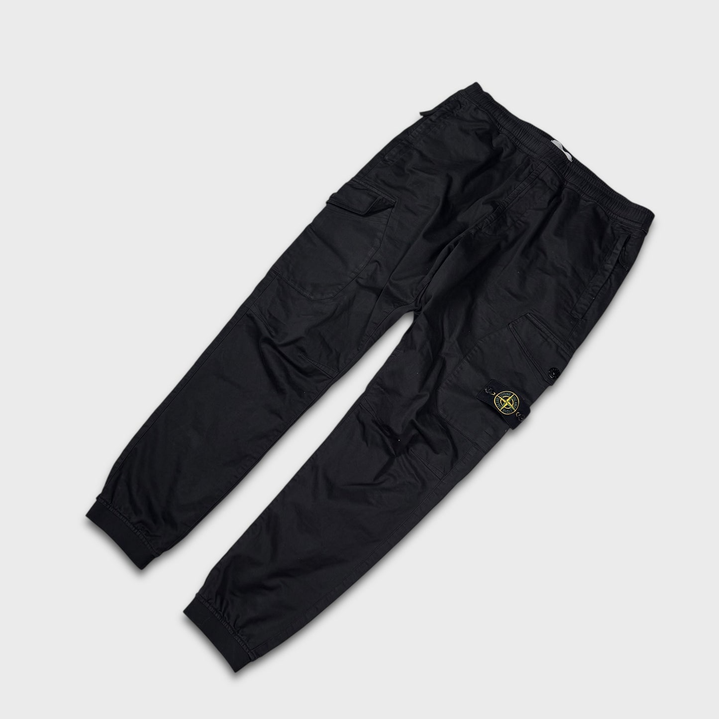 Stone Island Black Tela Cargo Pants W36